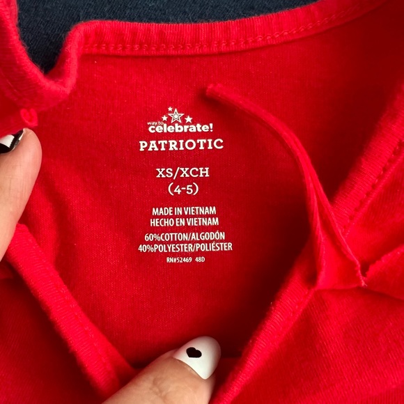 Celebrate Patriotic Girls Bundle of Two Tank Top Red and Blue Size XS 4/5 - Picture 9 of 9